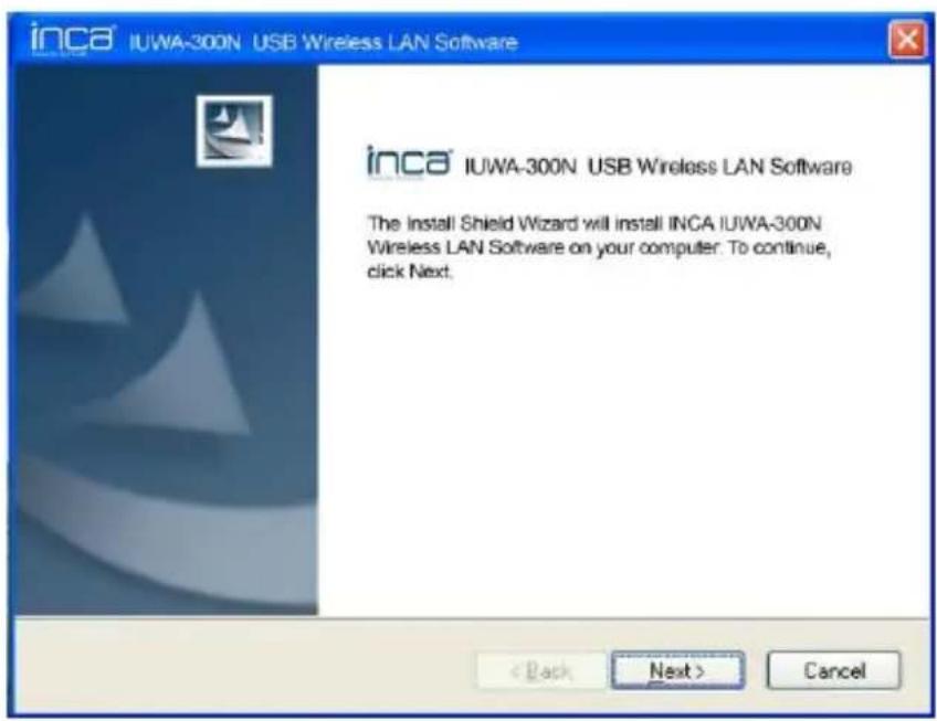 Inca IUWA-300N - Lütfen CD-ROM'unuzu disk sürücüsünün içine yerleştirin ve seçmiş olduğunuz USB Adaptörün Setup.exe - 2