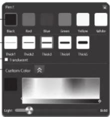 Faint Black Red Blue Green Yellow White Thick1 Thick2 Thick3 Thick4 Thick5 ■ Transwert Custom Color Light Bold