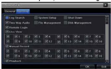 AutoDrive General Auditory Log Search System Setup Shut Down Two Way Audio File Management Disk Management Remote Login Live View 1 2 3 4 5 6 7 8 9 10 11 12 13 14 15 16 Manual Record 1 2 3 4 5 6 7 8 9 10 11 12 13 14 15 16 Playback OK Exit