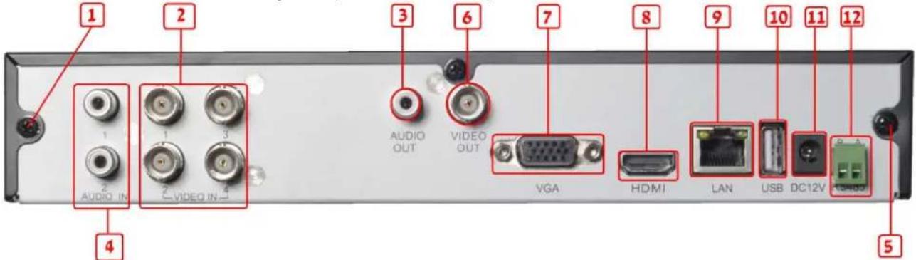 1 2 3 6 7 8 9 10 11 12 AUDIO IN AUDIO OUT VIDEO OUT VGA HDMI LAN USB DC12V 4 5
