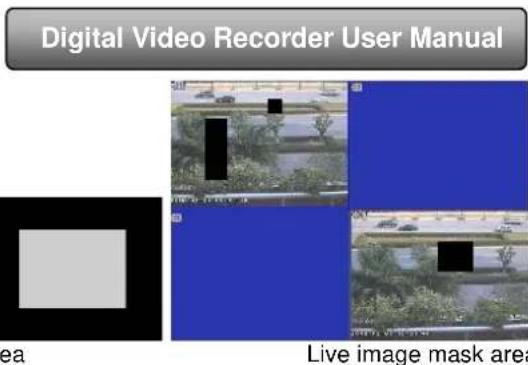 Digital Video Recorder User Manual ea Live image mask area