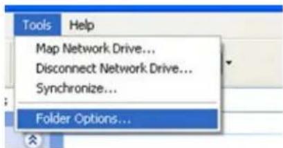 Tools Help Map Network Drive... Disconnect Network Drive... Synchronize... Folder Options...