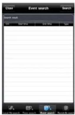 Close Event search Search Search result CH Start time End time Type Local 50 search Time search Event search March 30