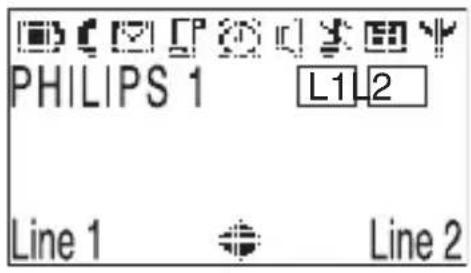 PHILIPS 1 L1 L2 Line 1 Line 2