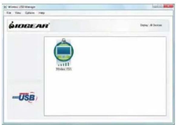 Wireless USB Manager File View Options Help IOGEAR Display: All Devices Windows USB =USB
