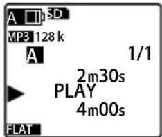 A □ SD MP3 128 k A 1/1 2m30s PLAY 4m00s FLAT