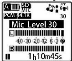 A III SD MIC PCM 44.1K Mic Level 30 -40-30 20-12 6 3 1h10m45s