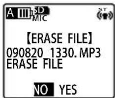 A III D MIC 【ERASE FILE】 090820 1330. MP3 ERASE FILE NO YES