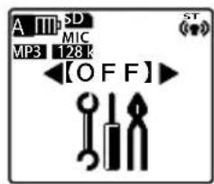 A MP3 SD MIC MP3 128 k 【OFF】▶ ST