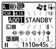 A PCM +4.1K A001 STANDBY 40 -30 -20 -12 -6 -3 1h10m45s