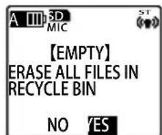 A IIIbSD MIC 【EMPTY】 ERASE ALL FILES IN RECYCLE BIN NO YES