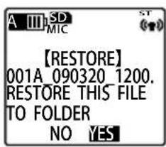 A III SD MIC 【RESTORE】 001A 090320 1200. RESTORE THIS FILE TO FOLDER NO YES