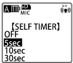 A III SD MIC 【SELF TIMER】 OFF 5sec 10sec 30sec