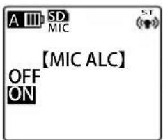 SANYO Xacti ICR-EH800D - Changing the "MIC ALC" setting - 1