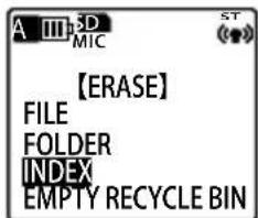 A III SD MIC 【ERASE】 FILE FOLDER INDEX EMPTY RECYCLE BIN
