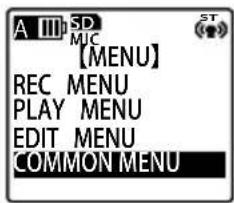 A III SD MJC 【MENU】 REC MENU PLAY MENU EDIT MENU COMMON MENU
