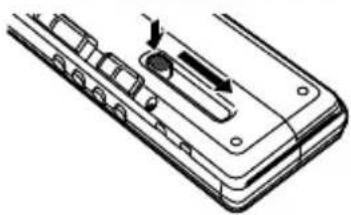 SANYO Xacti ICR-EH800D - Slide the USB terminal slide switch in the direction of the arrow to open the USB terminal cover. - 1