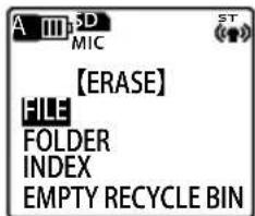 A III SD MIC 【ERASE】 FILE FOLDER INDEX EMPTY RECYCLE BIN