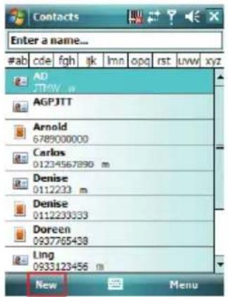 Contacts Enter a name... #ab cde fgh jk lmn opq rst uww xyz AD JTHW w AGPJTT Arnold 6789000000 Carlos 01234567890 m Denise 0112233 m Denise 0112233333 Doreen 0937765438 Ling 0933123456 m New Menu