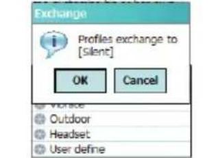 Exchange Profiles exchange to [Silent] OK Cancel Outdoor Headset User define