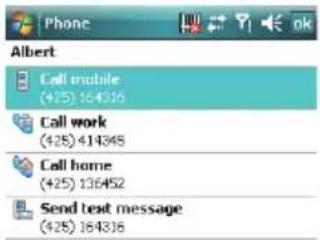 Phone Albert Call mobile (+25) 16436 Call work (+25) 414348 Call home (+25) 136452 Send test message (+25) 16436