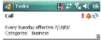 Tasks Call Every Tuesday effective 7/10/02 Categories: Business