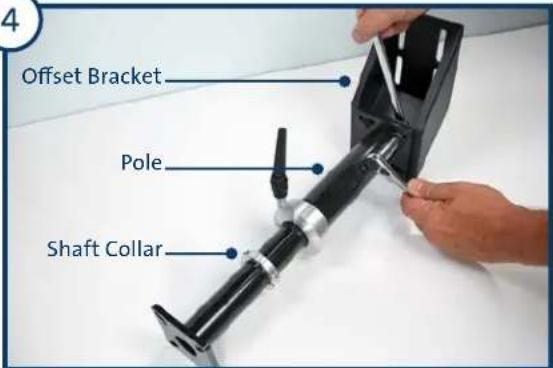 Offset Bracket Pole Shaft Collar