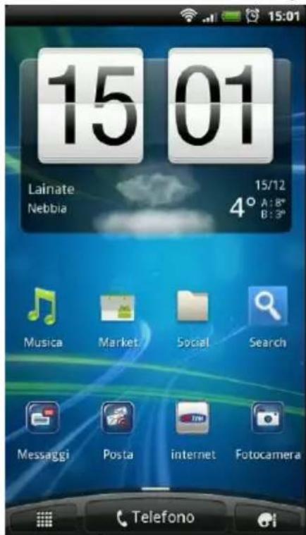 15 01 Lainate Nebbia 15/12 A: B* B: 3° 4° Musica Market Social Search Messaggi Posta internet Fotocamera Telefono