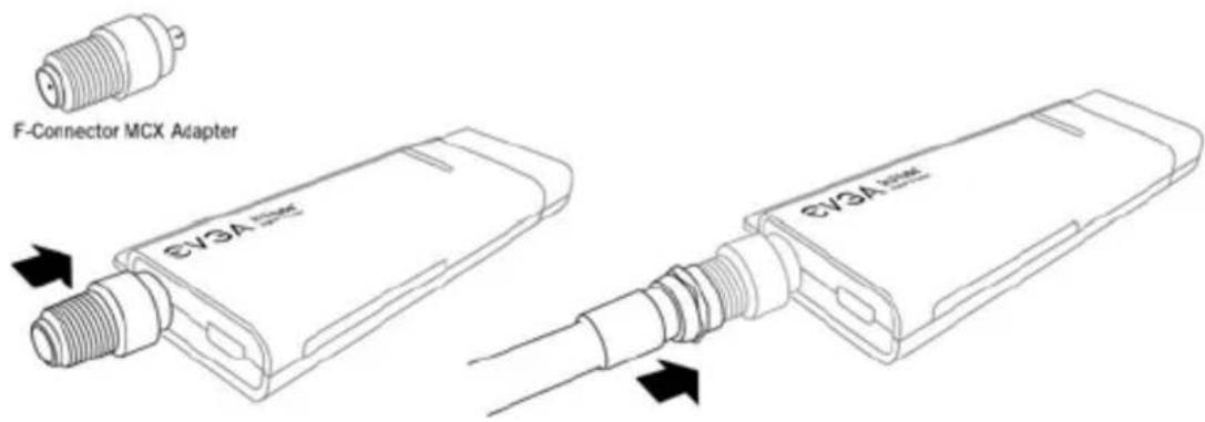 EVGA inDtube - Connecting the antenna - 2