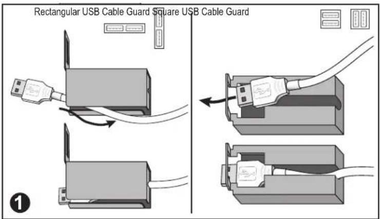 KENSINGTON K67718US - SECURING TWO USB PORTS WITH A PERIPHERAL USING THE USB PORT LOCK & CABLE GUARD - 1
