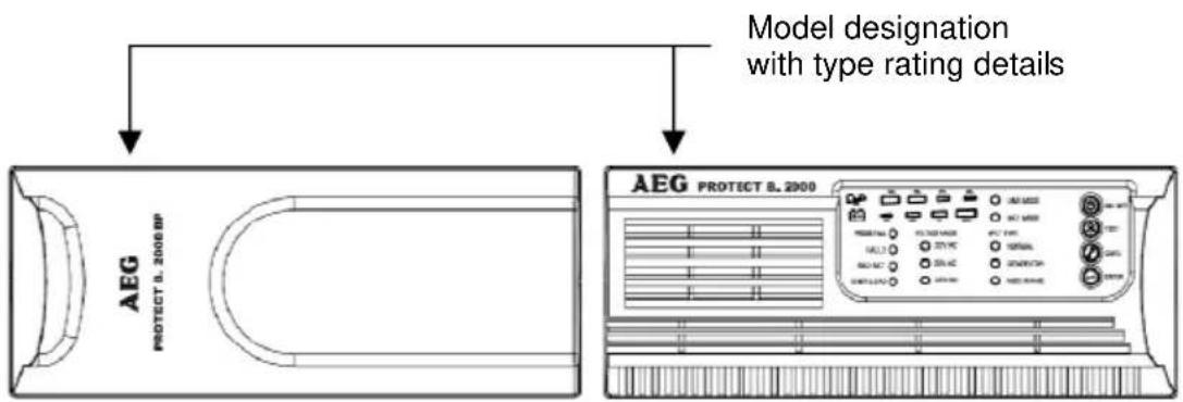 AEG Protect B. 2000 VA - Front view: - 2