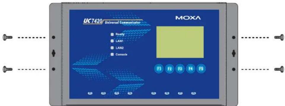 UC7420 Universal Communicator Ready LAN1 LAN2 Console MOXA F1 F2 F3 F4 F5