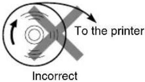 To the printer Incorrect
