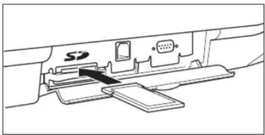 SHARP XEA-506 - Removing the SD memory card - 1