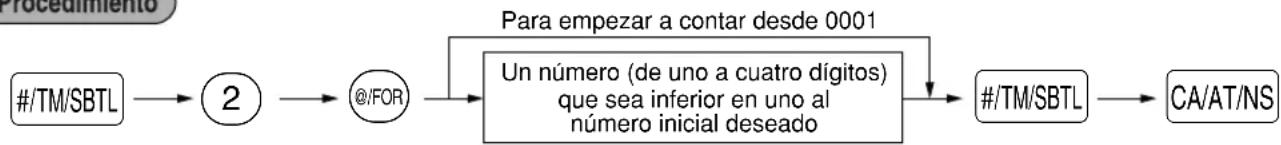 SHARP XEA-506 - ■ Ajuste de números consecutivos - 1