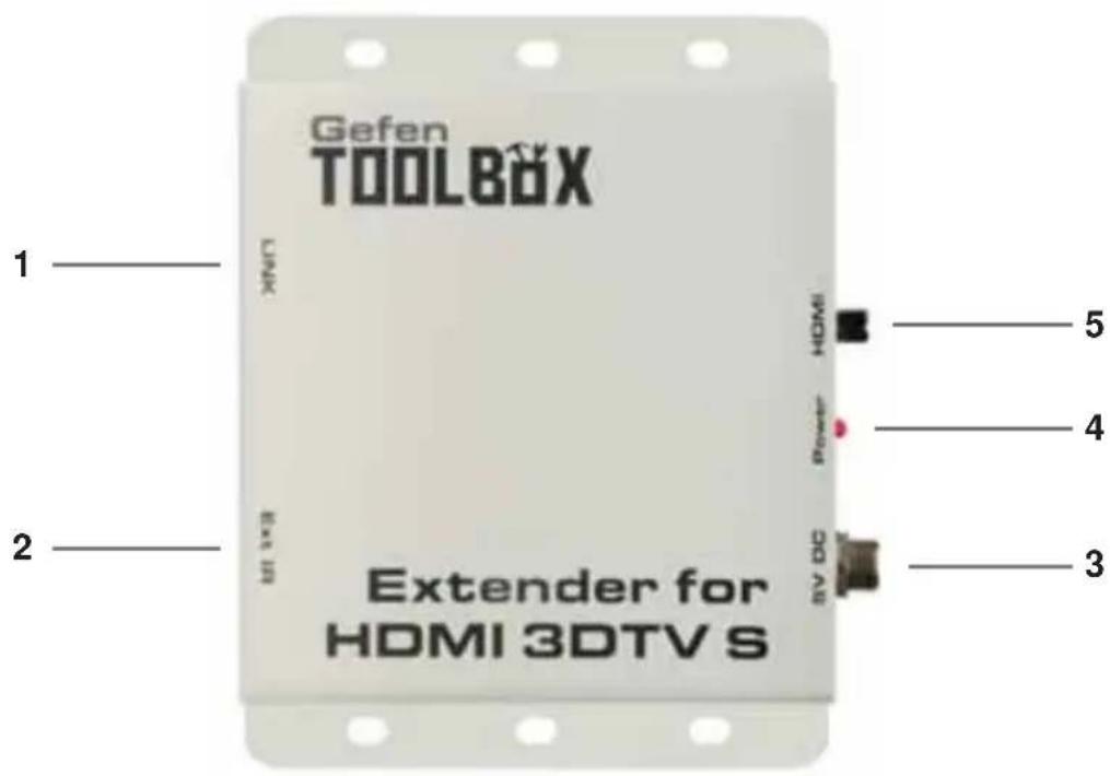 Gefen TOOLBOX 1 LINK 2 EHM Extender for HDMI 3DTV S 5 4 BV DC 3