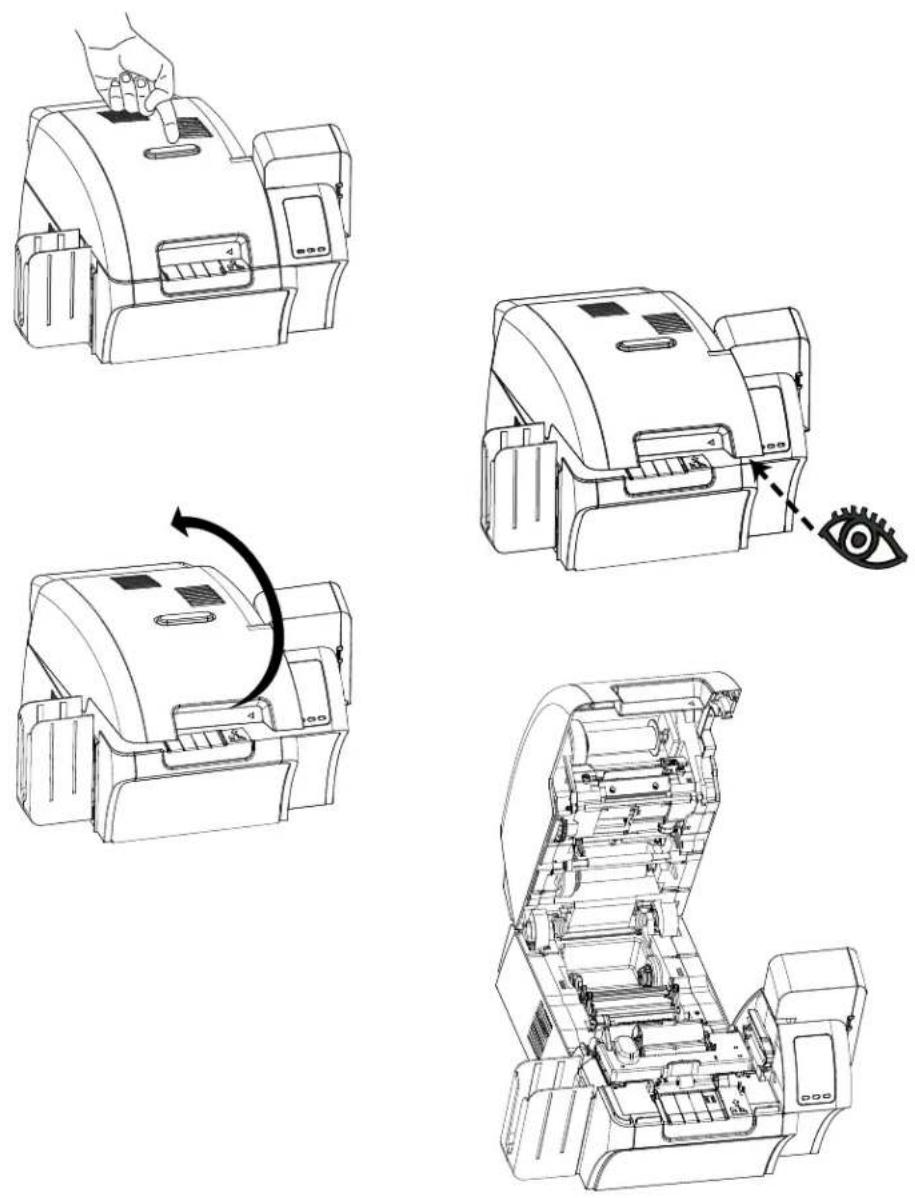 ZEBRA ZXP S8 - Opening the Printer Door - 1