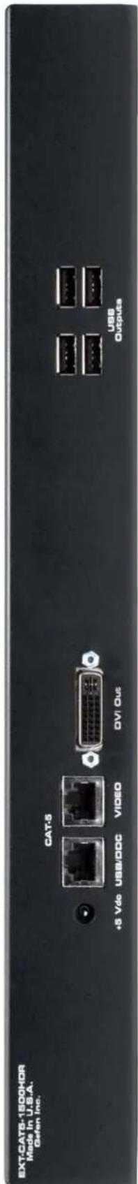 EXT-CATS-1500HOR Made in U.S.A. Gafen Inc. CAT-5 +5 Vdc USB/DDC VIDEO DVI Out USB Outputs