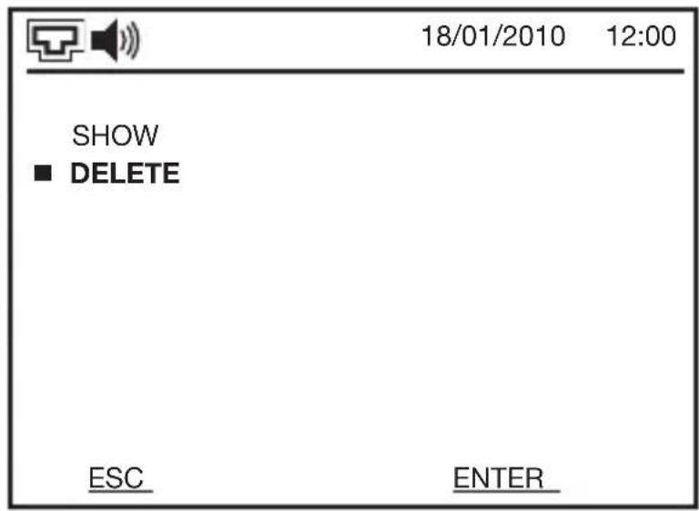 18/01/2010 12:00 SHOW ■ DELETE ESC ENTER