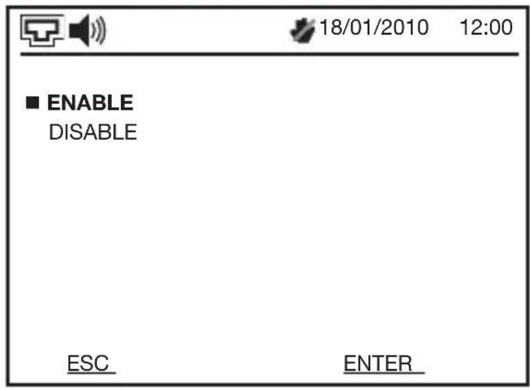 ■ ENABLE DISABLE ESC ENTER