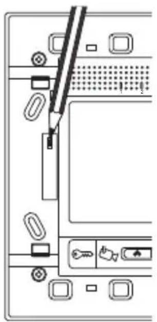 Gewiss GW18401VT - Resetting the video entryphone - 1