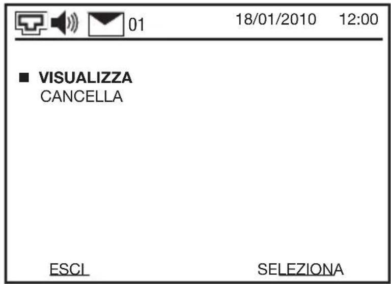 01 18/01/2010 12:00 ■ VISUALIZZA CANCELLA ESCL SELEZIONA