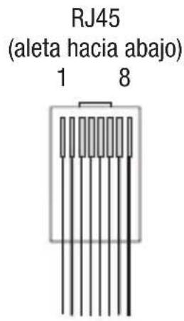 RJ45 (aleta hacia abajo) 1 8