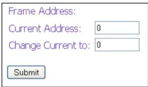 Frame Address: Current Address: 0 Change Current to: 0 Submit
