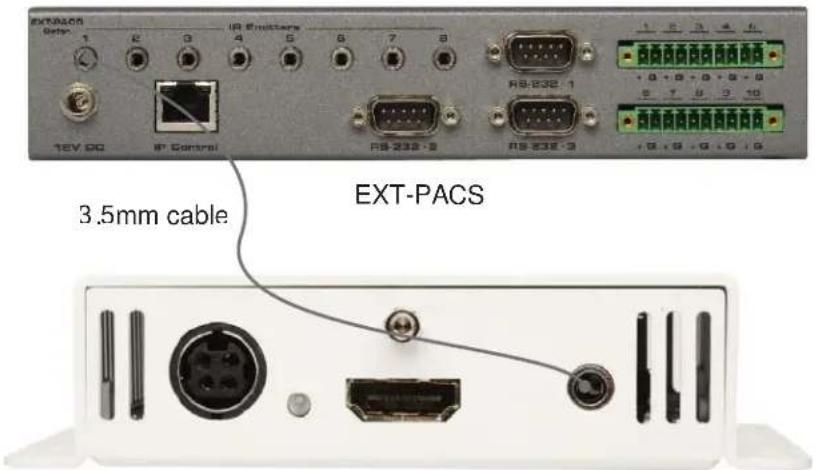 EXT-PACS Gates: 1 E 3 A 5 B 7 B TEV DC IP Control RB-232-1 RB-232-2 RB-232-3 3.5mm cable EXT-PACS