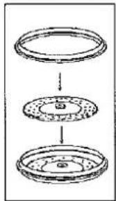 graph TD A["Top Ring"] --> B["Bottom Ring with Internal Component ⑤"] B --> C["Bottom Ring with Internal Component ⑥"]