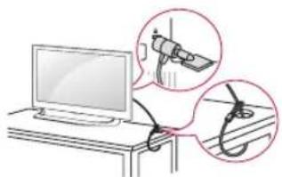 LG 49UF7767 LED TV - Користење на kensington безбедносен - 1