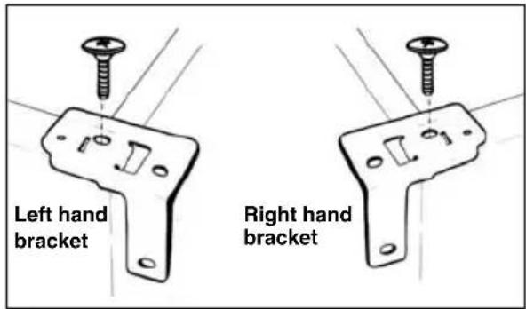 Left hand bracket Right hand bracket