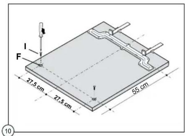 I F 27.5 cm 27.5 cm 55 cm 10
