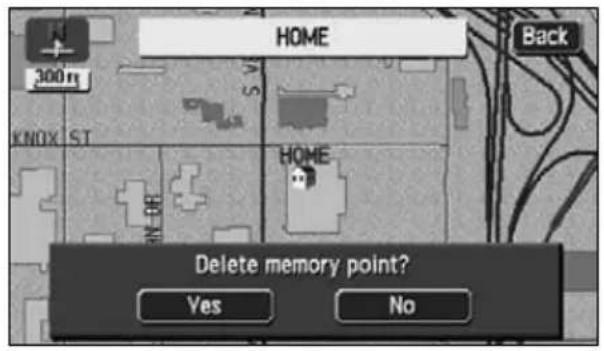 ECLIPSE AVN6620 - Deleting a memory point - 2